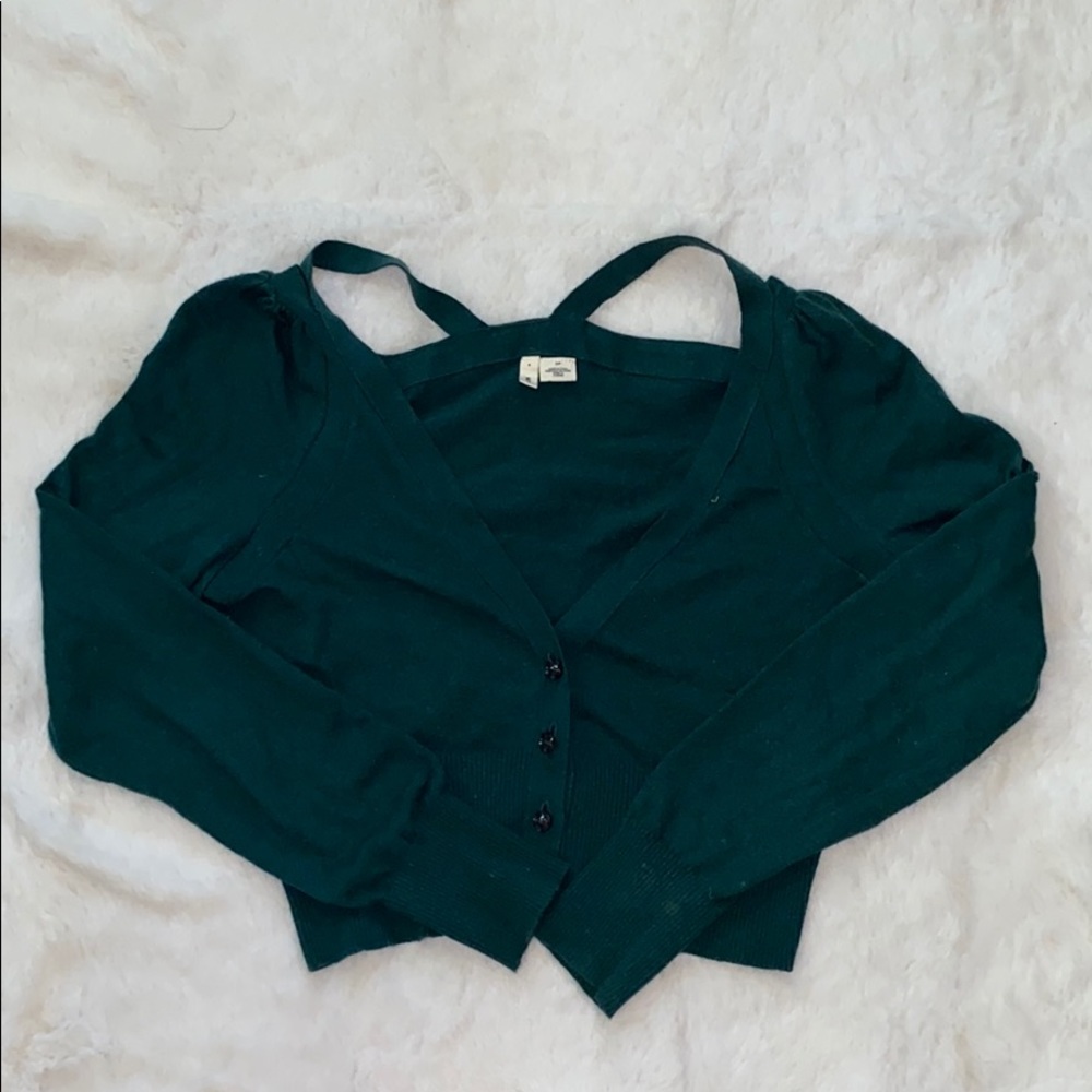 Anthropologie Moth Cropped Sweater